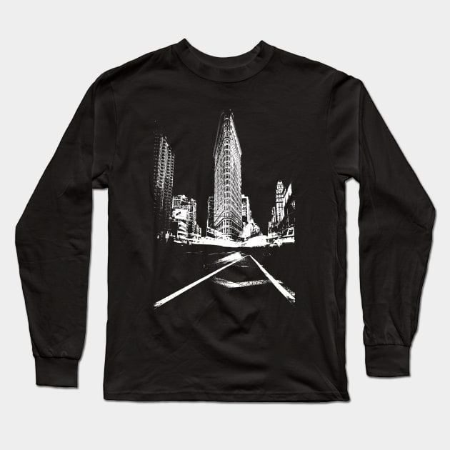 Flat Iron Building NY Long Sleeve T-Shirt by eoinsm